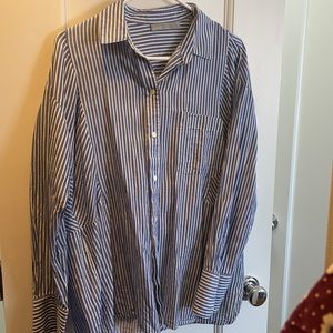 Vince blue and white striped button down